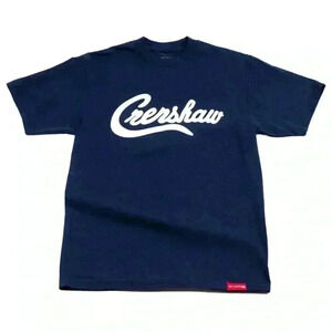 The Marathon Clothing Crenshaw logo navy blue tee. NWT